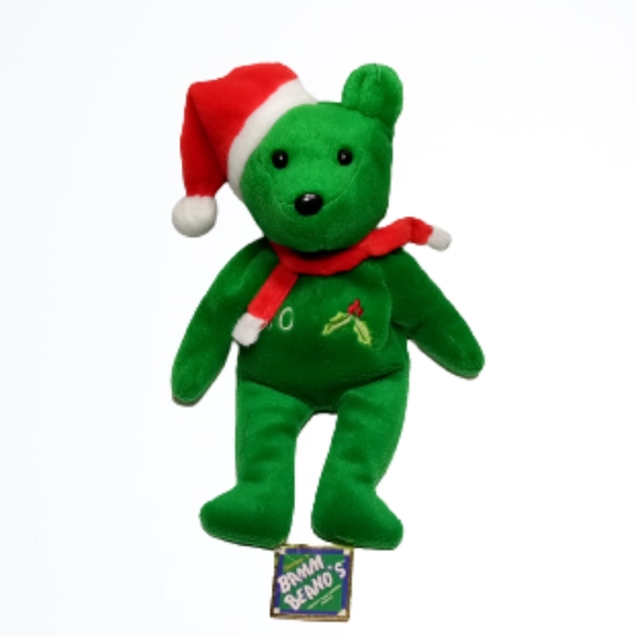 1998 Salvino's Bamm Beano #10 Chipper Jones Premium Christmas Bear - Picture 1 of 7